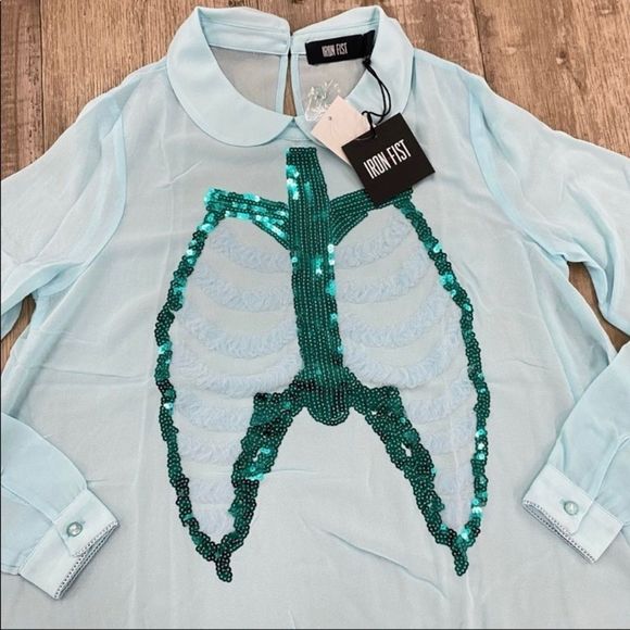 Iron Fist Dead Mermaid Walking Blue Dress Sz L and xxl - Picture 2 of 5